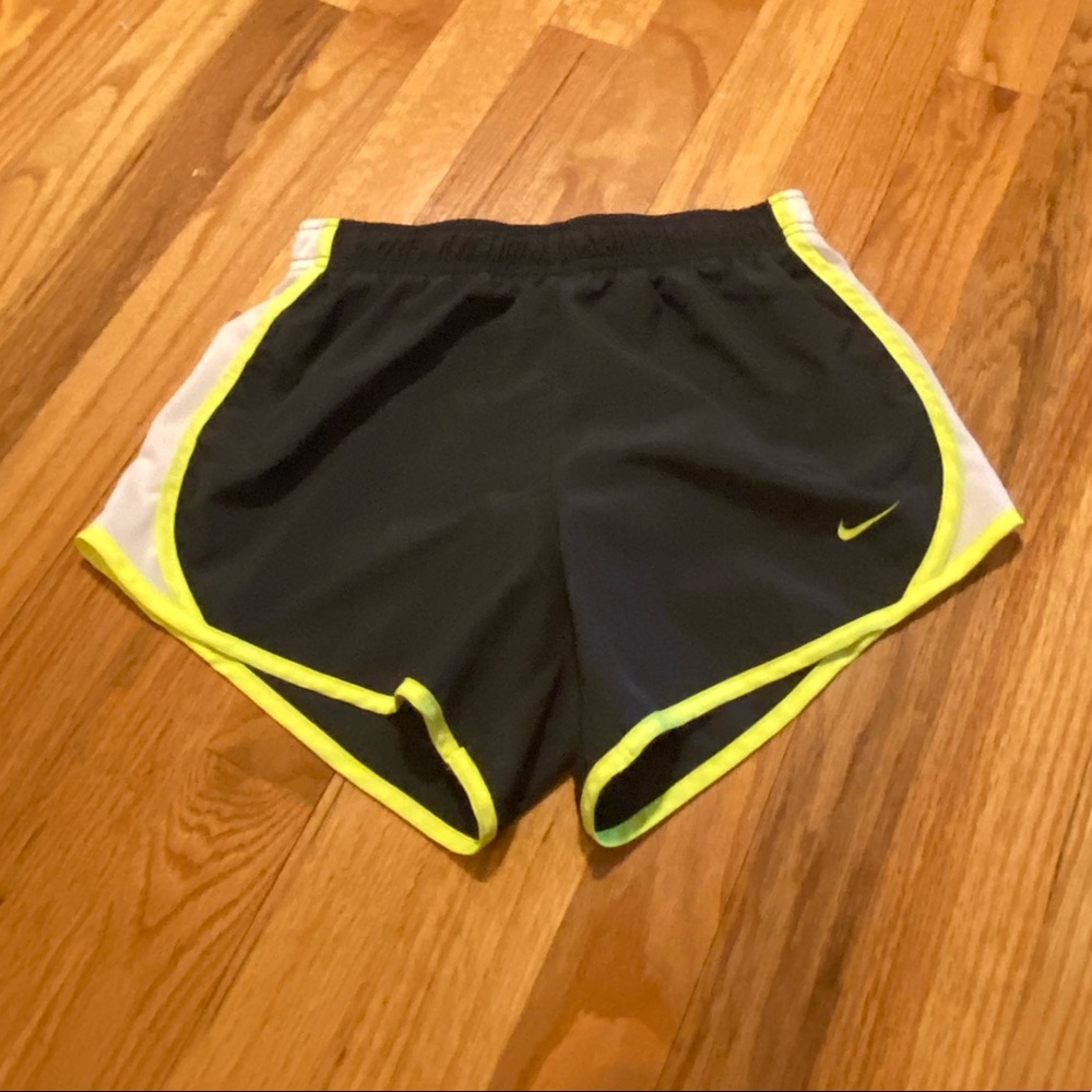 Nike Dri Fit Shorts Neon Yellow Outline